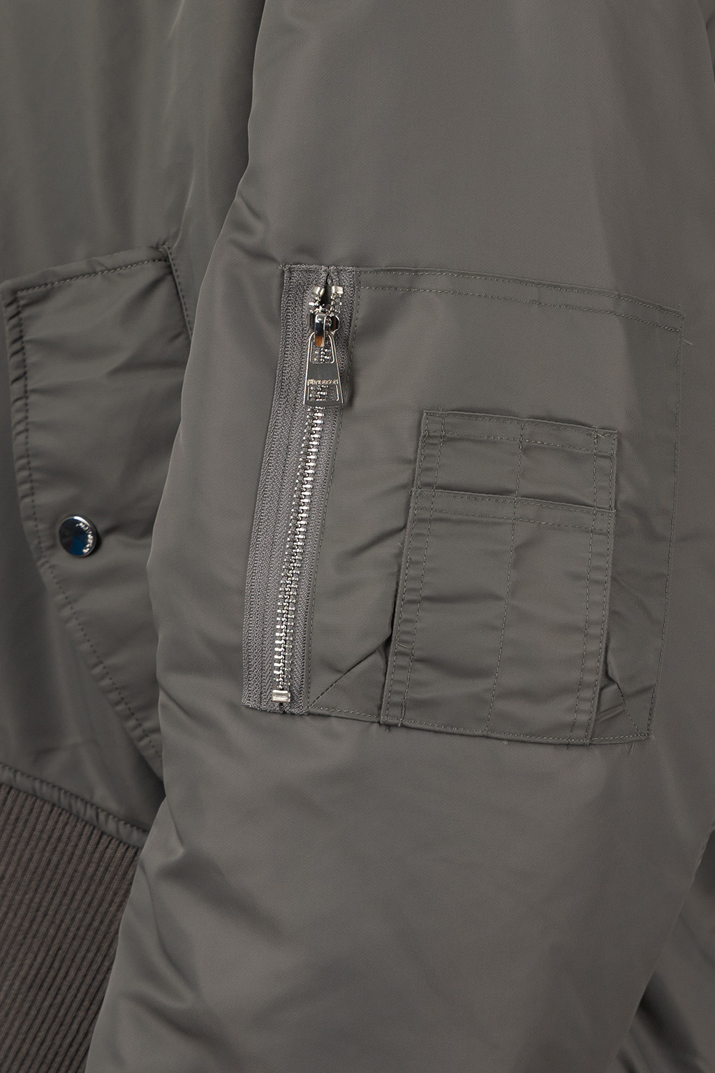 JW Anderson - Oversized Curved Hem Bomber Jacket - Steel